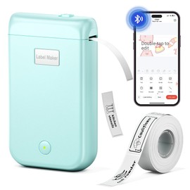Label Maker Machine with Tape, Mini Portable Bluetooth Label Printer,Wireless Handheld Sticker Maker with Multiple Templates, D10 Thermal Label Makers for Home, Kitchen, School, Office Organization