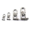 4Pcs 304 Stainless Steel M5 Jaw Eye Swivel Ring Shackle