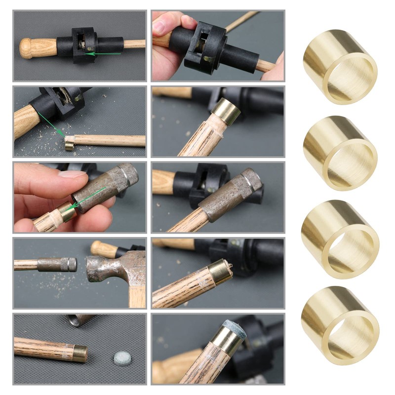 Micro Traders 10PCS Unthreaded Snooker Pool Cue Ferrules for Stick