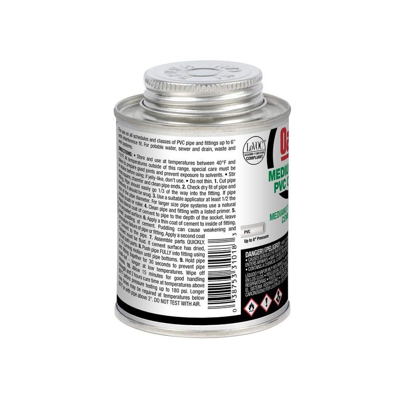 Oatey 31018 Clear Cement, 8 oz