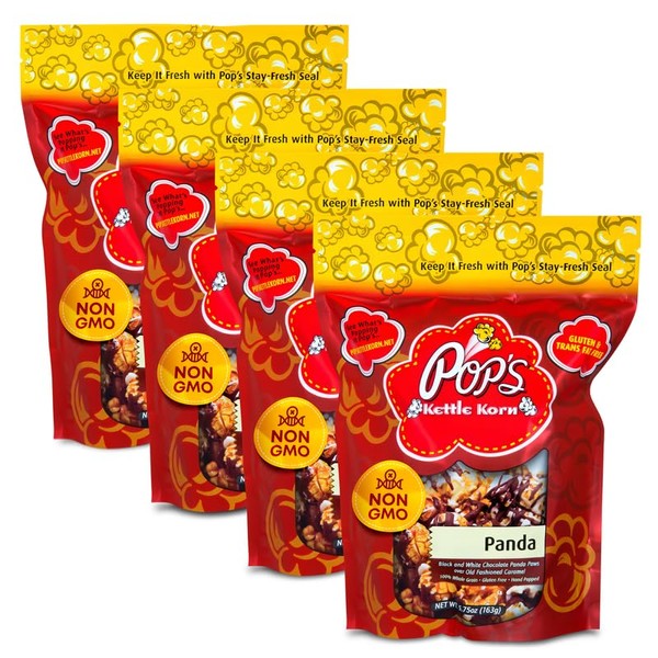 Pop's Kettle Korn- Dark and White Chocolate | 4-Pack Panda