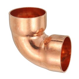 PATIKIL 32mm 1.2mm Thick Elbow Copper Fitting, 1Pcs 99.9% Pure Copper Pipe Fitting 90 Degree Short Radius Tube Connector Sweat Solder for HVAC Refrigeration System