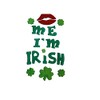 St. Patrick's Day Reusable Gel Window Clings, Kiss Me I'm