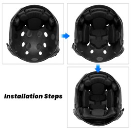 Yzpacc Tactical Helmet Pads, Universal Replacement Ex Helmet Internal Memory Foam Pad Universal Helmet Padding Inserts Protective Mat for ACH Mich Team Wendy Fma EXF Helmet Military Fast
