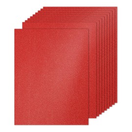 PATIKIL 10 Sheets Bright Red Glitter Cardstock 8.5 x 11 in, Glitter Card Stock Paper Rectangle Premium Sparkly Paper Craft Cardstock Paper 250gsm for Scrapbook Card DIY Art Wedding Party