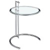 Unbranded Silver Eileen gray-STYLE Round Side Table End table Glass