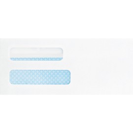 Business Source Double Window No. 8-5/8 Check Envelopes - Double Window - #8 5/8-8 5/8" Width x 3 5/8" Length - 24 lb - Self-Sealing - 500 / Box - White