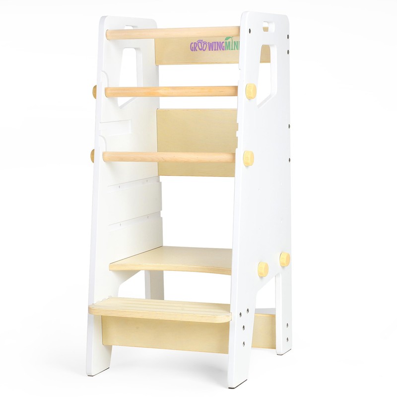 GroowingMind® Toddler Tower with Seat – 2-in-1 Montessori Standing Tower