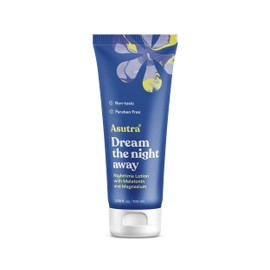 ASUTRA Dream the Night Away | Magnesium Lotion for Sleep, 100mL | With Melatonin for Sleep and Moisturizing Shea Butter, Nighttime Magnesium Cream w/Lemongrass Scent