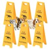 6 Pcs Cat Vomit Caution Sign - Funny 3D Printed