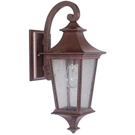 Craftmade Z1354-AG Argent II Outdoor Small Wall Mount, 1-Light 60 Watt (6"W x 16"H), Aged Bronze Textured