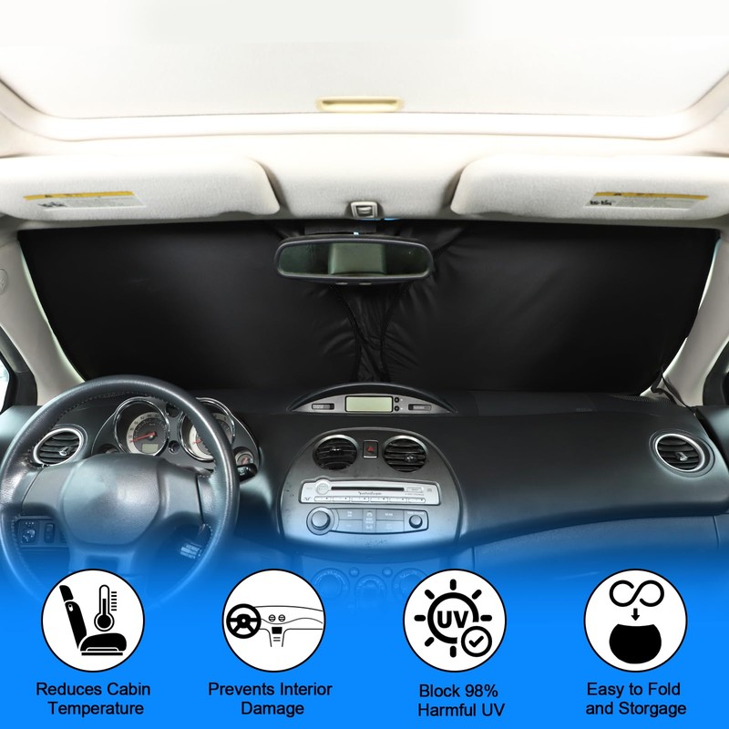 HIRUFAIT Windshield Sun Shade for Mitsubishi Eclipse 2006 2007 2008