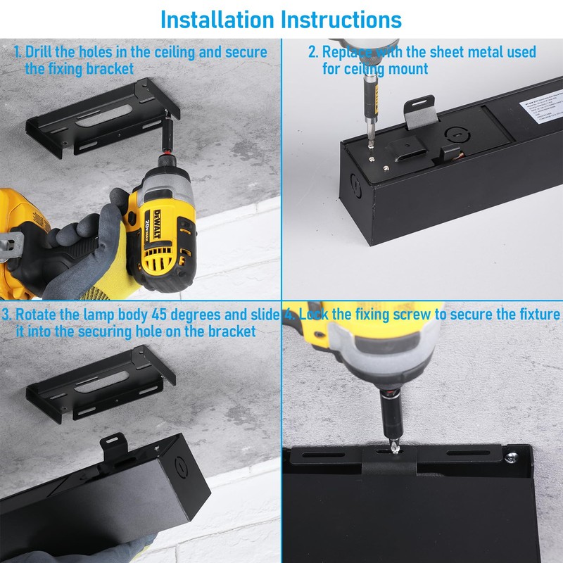 LEONLITE LED Linear Light Ceiling Mount Kit, ONLY for LEONLITE