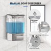 CIBSS Manual Soap Dispenser, 23.7oz/700ml Wall Mount Soap Dispenser, Large
