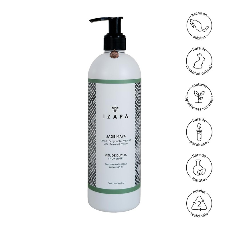 IZAPA Jade Maya Gel de Ducha 480ml con Aceite de