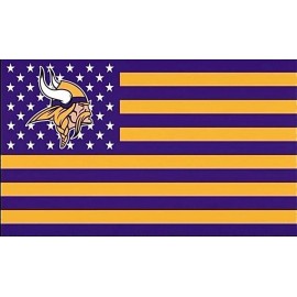 oracal 2 Minnesota Vikings Stars & Stripes US Flag Design Vinyl Stickers 5x3 Decals