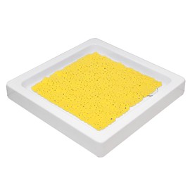 Bubbles Non-Slip Square Shower Mat Solid Yellow 20″L X 20″W