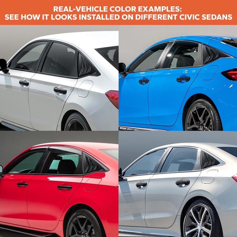 for 11th Gen Honda Civic Accessories （2022-2026）, 6pcs Exterior Trim