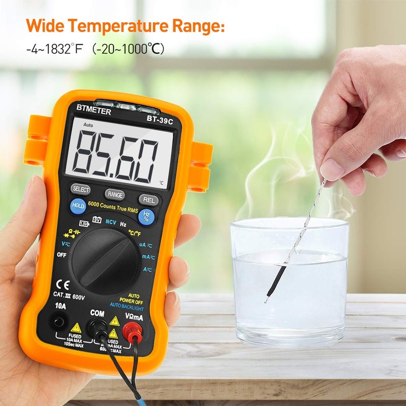 BTMETER BT-39C True RMS Digital Multimeter Auto Ranging for AC