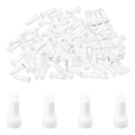 Runseaway 100 Pcs 22-16 AWG Closed End Crimp Connectors, Nylon Electrical Wire Crimp Caps, Aluminum Core, Ideal for Automotive, Marine, and Industrial Applications