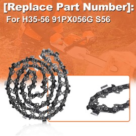 Mtanlo 16" 3/8LP .050 Gauge 56 Drive Links Saw Chains For Husqvarna 120 Mark II 36 41 136 137 141 142 235 240 Poulan 2150 4218 2550 Chainsaw 91PX056G S56