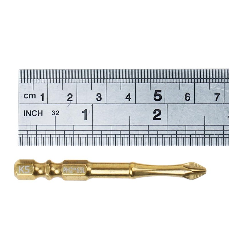 AUTOTOOLHOME 2-1/2 inch Titanium Coated Magnetic PH2 Anti Slip Screwdriver