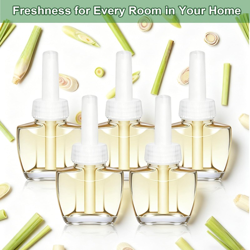 Citronella Plug In Air Freshener Refills, for Bedroom, Bathroom, 12