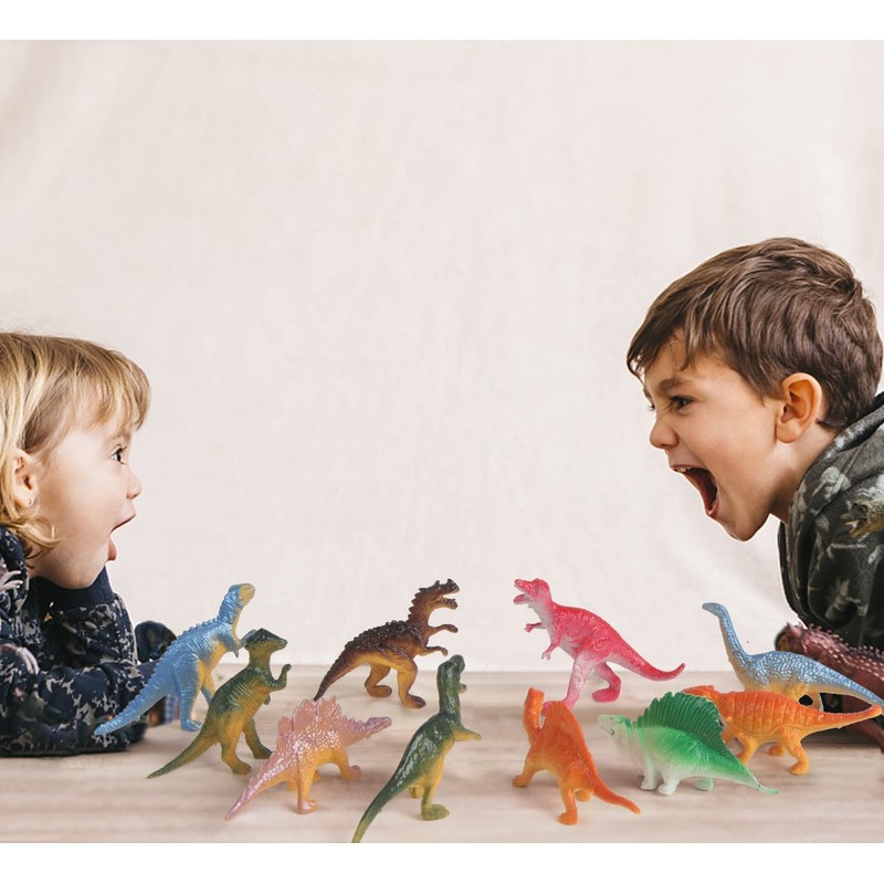 DERAYEE 32 Pieces Mini Dinosaur Toy Dinosaur Gift for Boys
