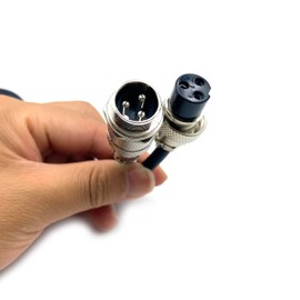 6.56 ft GX16 3 Pin Cable Male to Female Head Aviation Cordset, GX16 3 Pin Panel Mount Circular Metal Aviation Connector Adapter Female to Male Cable (2Meter)