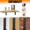 Yoozell Floating L Shelf Brackets, Black Shelf Brackets Heavy Duty