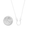 Sterling Silver Rhodium Plated Good Luck Symbol Simple Tiny Horseshoe