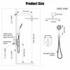 gotonovo Round Shower System 10 Inch High Pressure Rain Showerhead