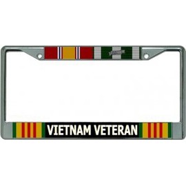 Vietnam Veteran Chrome License Plate Frame
