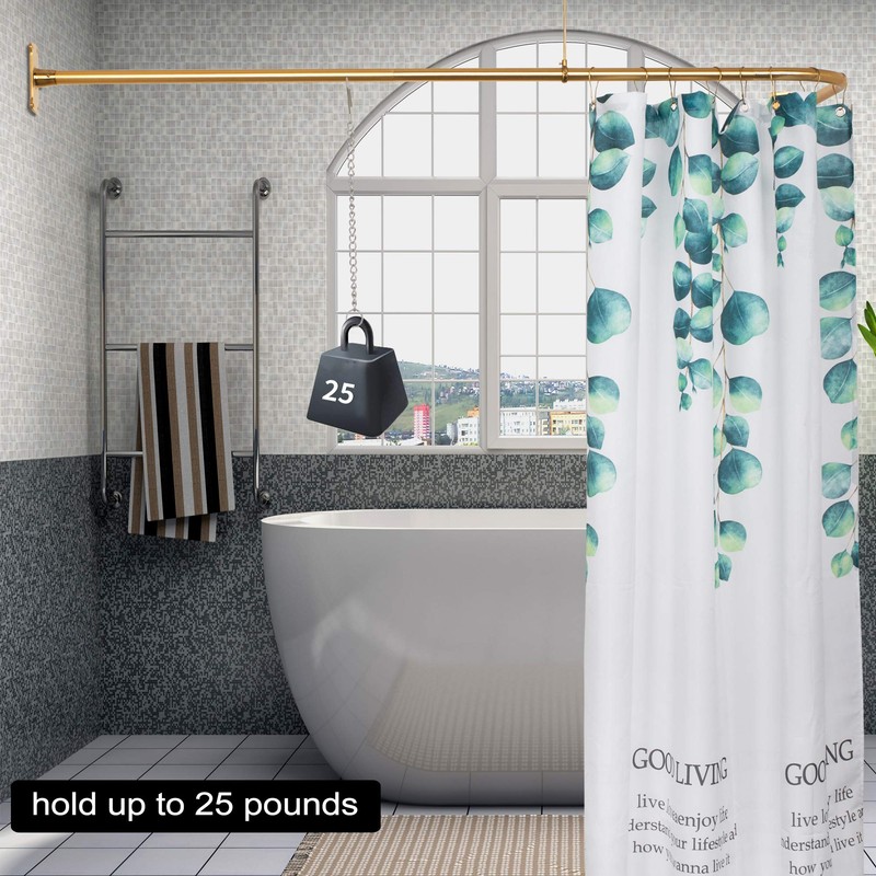 Artiwell L Shaped Shower Curtain Rod, Bathroom Bathtub Corner Shower