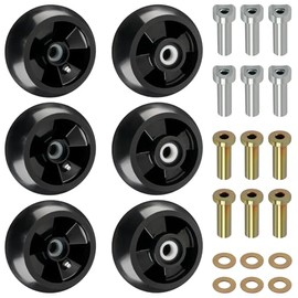 CheeMuii 6 Pack Lawn Mower Deck Gauge Wheels Kit AM125172 Mower Deck Wheels Compatible with John Deere 48", 54", 60", 62“, 72" Deck Replace for AM125172 AM124706 210-300