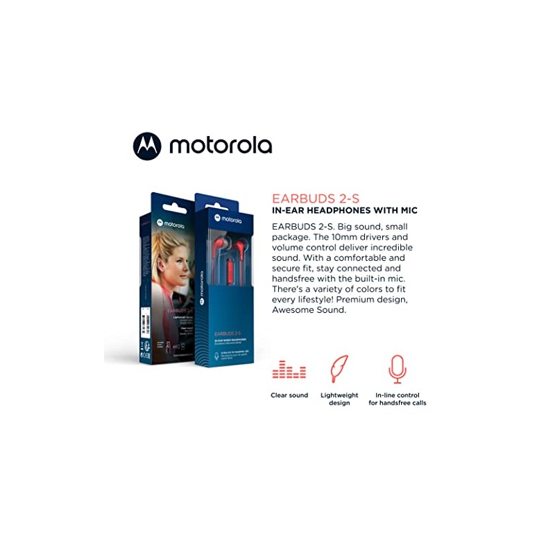 Motorola Sound Motorola Earbuds 2S Audífonos con Micrófono Manos Libres