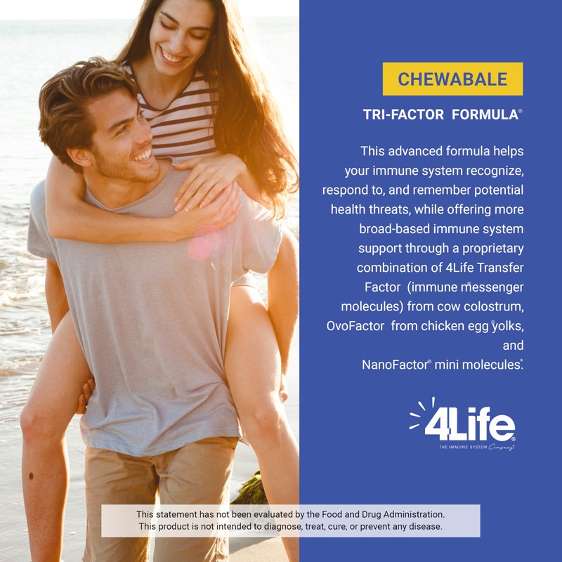 4Life Transfer Factor Chewable Tri-Factor Formula -with Cow Colostrum and