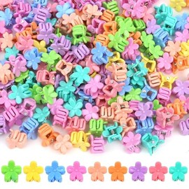 150 Mini pinzas para cabello flor, Pinzas de flores para cabello, Broches para cabello niña, Mini pinzas lindas de colores surtidos
