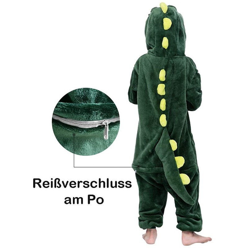 cuteDIY Children's Dinosaur Costume, Green, 98