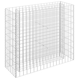 MNISDFL Wire Gabion mesh Retaining Wall gabions Gabion Raised Bed Galvanized Steel 35.4"x11.8"x35.4" Suitable for Garden lawns
