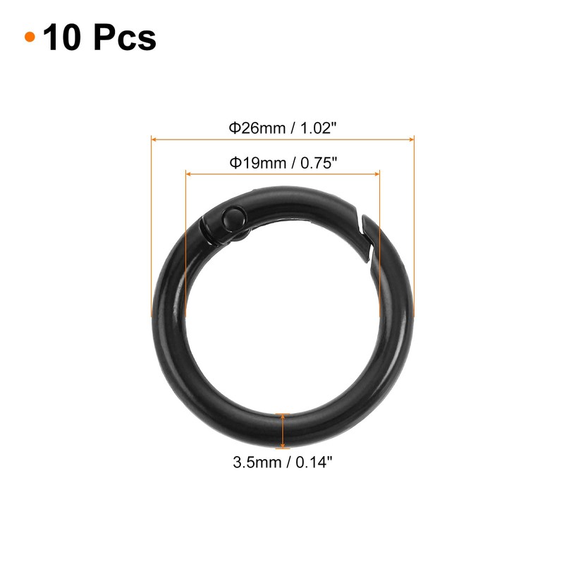 uxcell 10Pcs Spring O Rings, 3/4"(19mm) ID Zinc Alloy Trigger