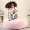 MOMCAYWEX 2-in-1 Kids Round Bean Bag Chair, Fluffy Beanbag with