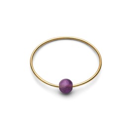 JUKEREI Ring Gold Women's – Birth Ring / Birthday Ring / Birthstone Ring All Months January / December Silver Gold-Plated, Gold-Plated Silver, February