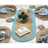 CHARDIN HOME Verona Oval Woven Jute & Cotton Braided Table