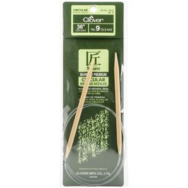 Clover Takumi Bamboo Circular 36-Inch Knitting Needles, Size 9 (3016/36-09)