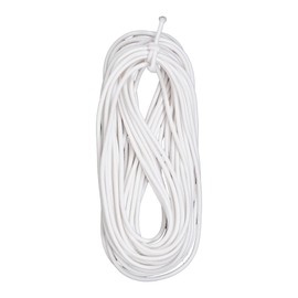 Kintenma Wooly Round Rubber 0.1 inch (3 mm) Hair Rubber 32.8 ft (10 m) Craft Material Scrunchie Made in Japan (White)