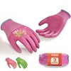 VGO 3 Pairs Women’s Gardening Gloves - Non-Slip Nitrile Coated,