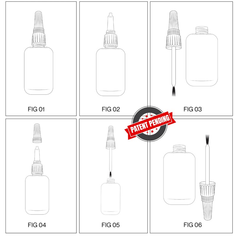 GH1200 (2-in-1) Super Glue for Plastic with Brush Applicator &