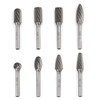 VALYRIANTOOL 8PCS Carbide Burr Set 1/4" Shank, Double Cut Tungsten