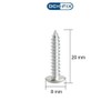 BEK-FIX® Number Plate Screws and Caps Fitting Kit, White Yellow